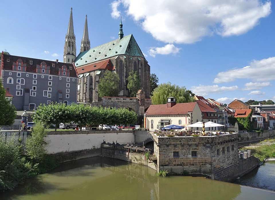 Blick auf den Dom in Görlitz