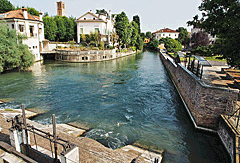 In Treviso ist überall auf Wasser